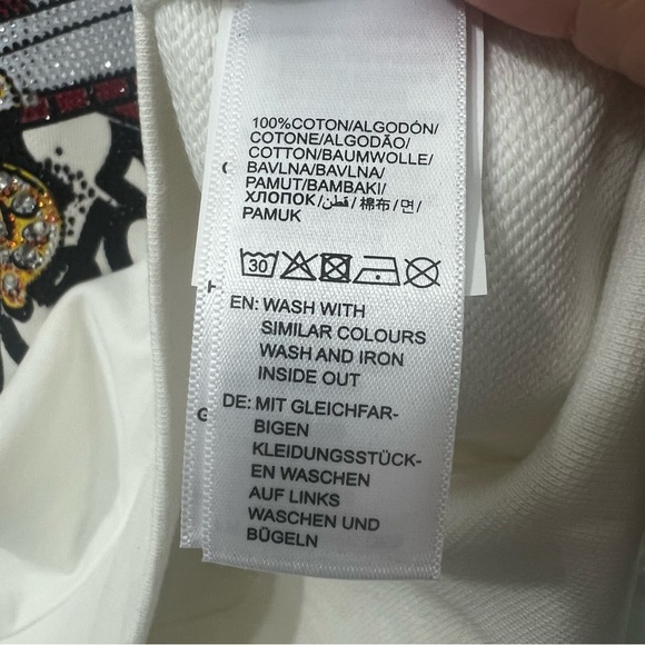 Left Point Sweatshirt Money Sneakers Graffiti Rhinestones Y2K 90s Streetwear 3XL - Picture 13 of 16